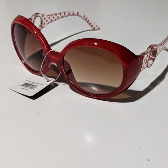SIMI Accessories Red polka dot Sunglasses - Picture 2 of 2